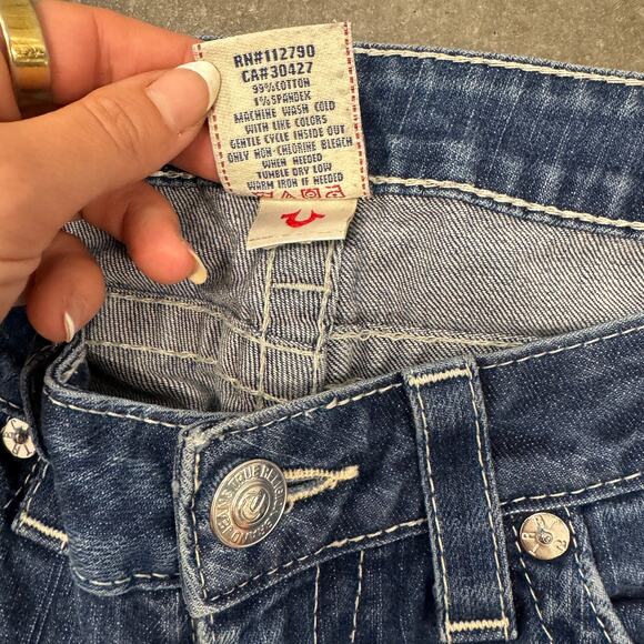 Vintage Y2K True Religion Fully Rhinestone Mcbling Billy Jean Flap Pocket 31 - Picture 6 of 9